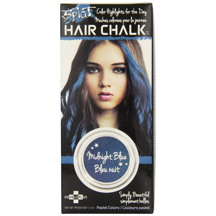 Splate Hair Chalk, Midnight Blue,0.12 Oz.