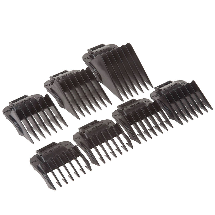 Andis Snap-On Blade Attachment Comb Set, Black, 7/PK