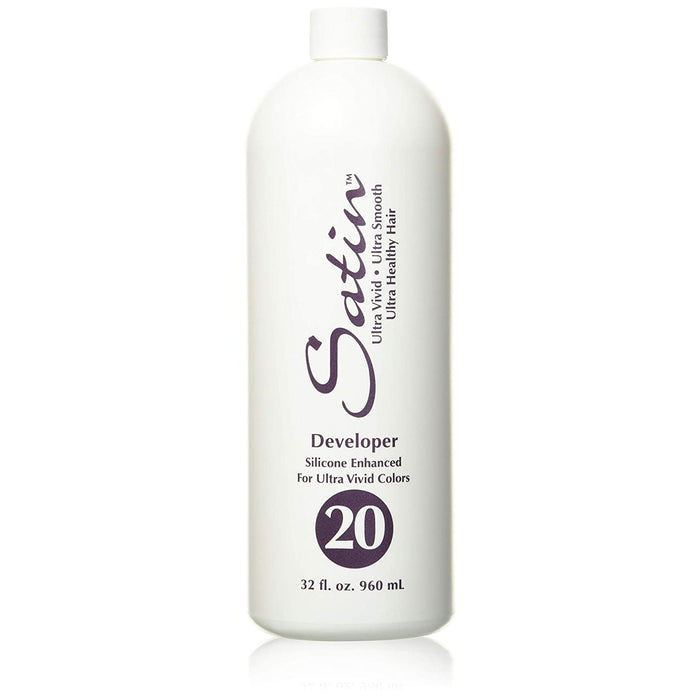 Satin Developer 20 Volume, Silicone Enhanced For Ultra Vivid Color 32 Oz.