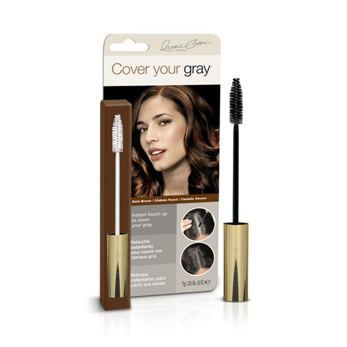 Cover Your Gray Brush In Mascara Wand Hair Touch Up Dark Brown 0.25 Oz