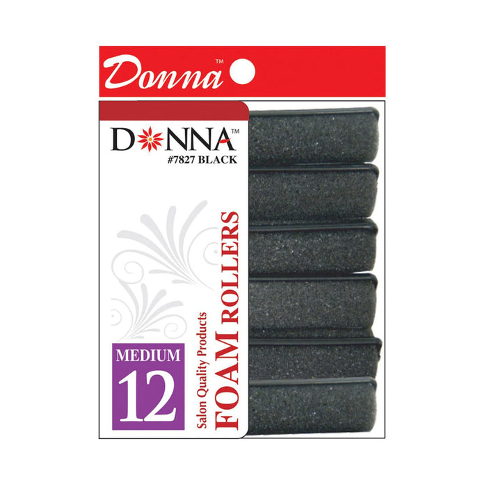 Donna Foam Rollers Medium Black