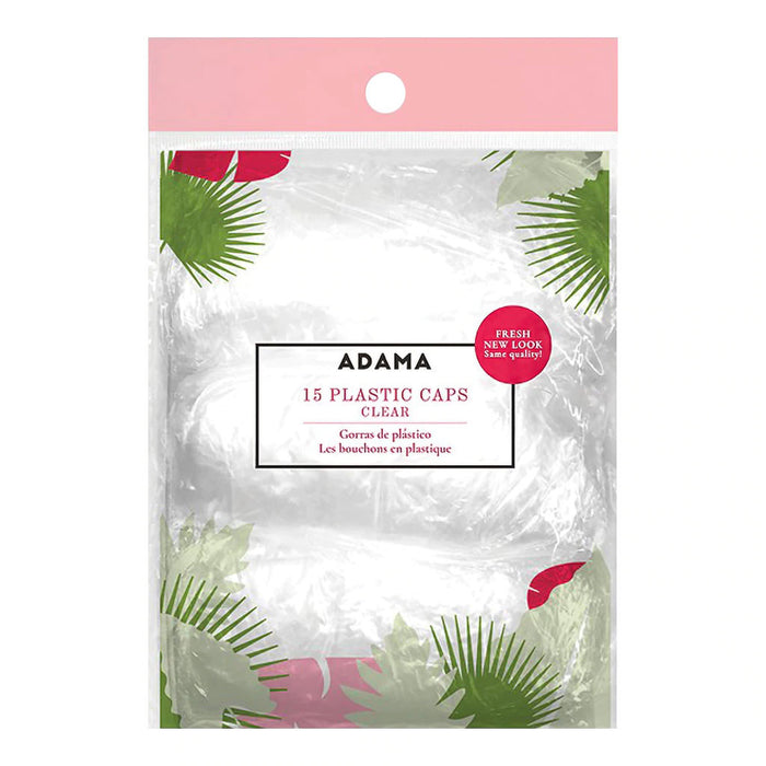 Adama Disposable Shower Conditioning Processing Cap, Clear, 15 Caps