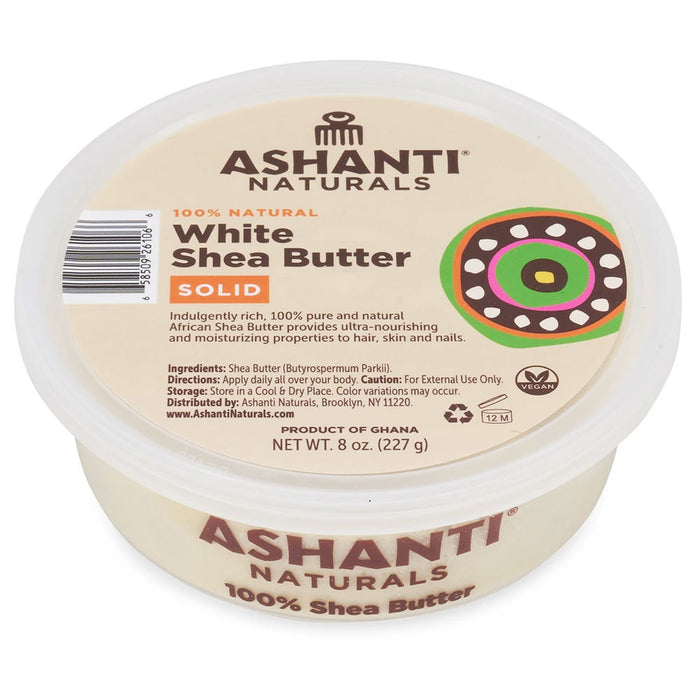 Ashanti Naturals White Shea Butter Solid 8 Oz.