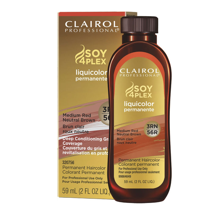 Clairol Liquicolor Permanent 3RN/56R Medium Red Neutral Brown, 2 Oz.