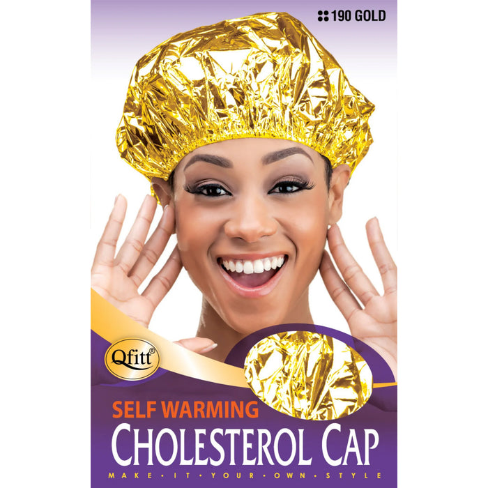 Qfitt Cholesterol Hair Cap, Self Warming, Gold