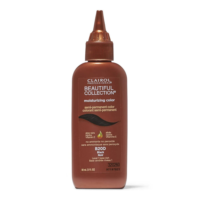 Clairol Beautiful Collection Semi Permanent Hair Color, B20D Black Noir, 3 Oz.