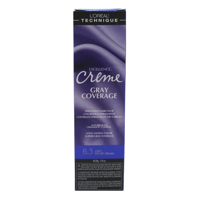 Loreal Excel Creme Color 6.3 Light Golden Brown 1.74 Oz.