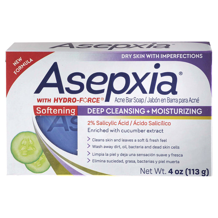 Asepxia Acne Bar Soap Deep Cleansing & Moisturizing, 4 Oz.