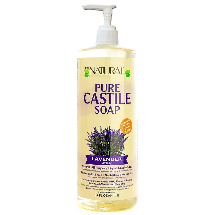 Dr. Natural Pure-castile Liquid Soap, Lavender, 32 Oz.