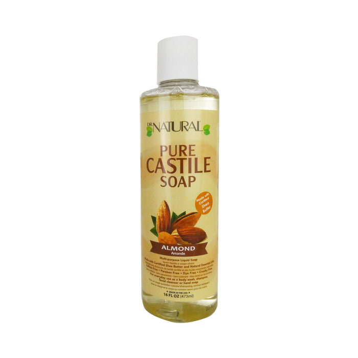 Dr. Natural Pure Castile Liquid Soap, Almond, 16 Oz.