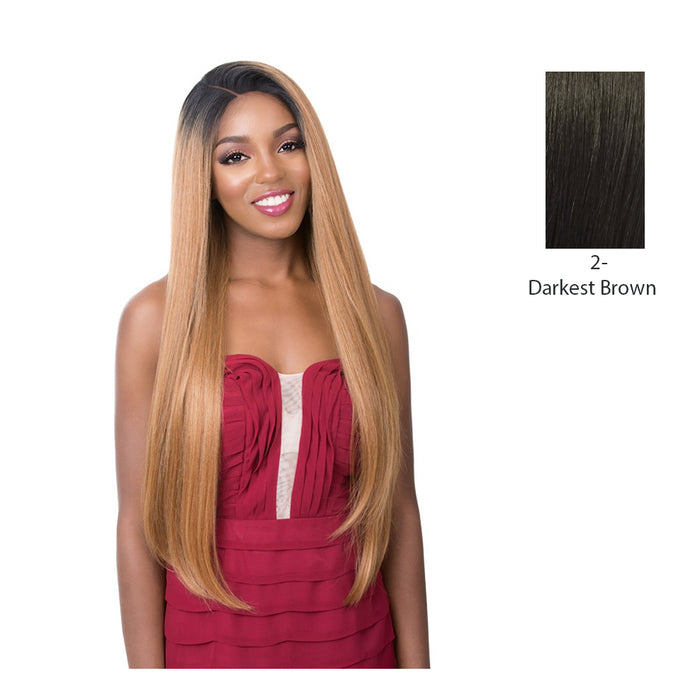 100 Percent Round Human Hair, Full Lace Mix,Darkest Brown