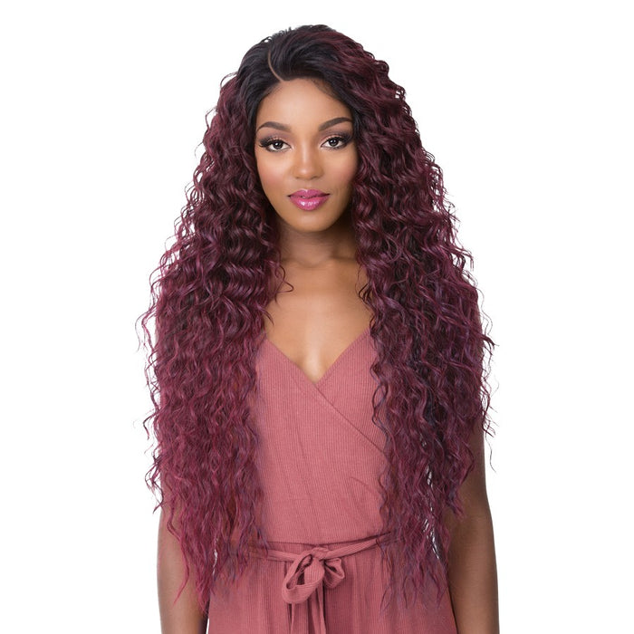 100 Percent Human Hair Blend Wig 360 Circular Frontal Lace Wig,Ttp Mist Burg