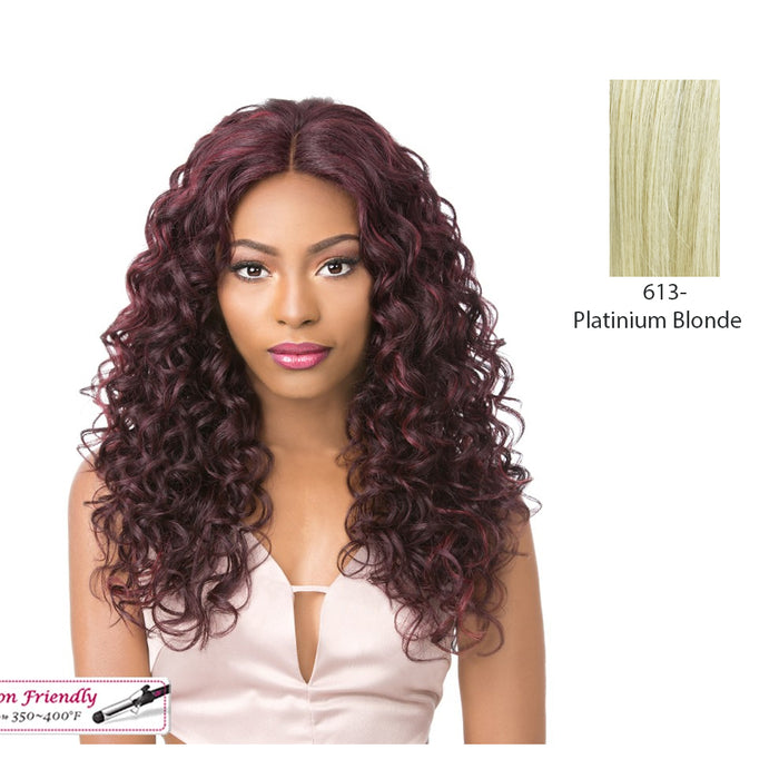 Human Hair 360 All Round Deep Lace Wig,Platinum Blonde