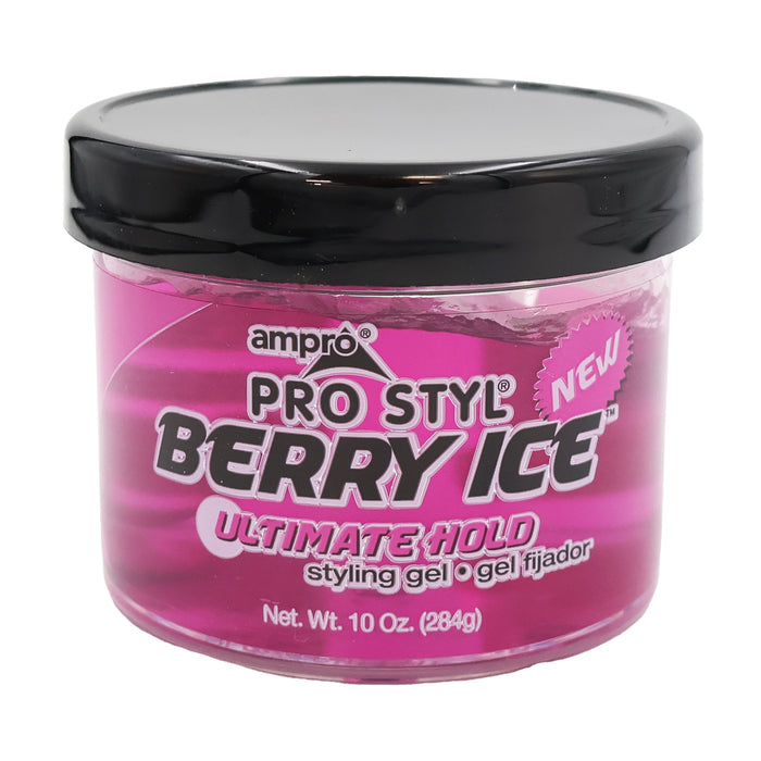 Ampro Pro Styl Styling Gel, Ultimate Hold, Berry Ice, 10 Oz