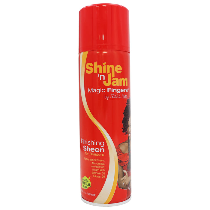Ampro Shine n Jam Magic Fingers Finishing Sheen for Braiders, 11.5 Oz.