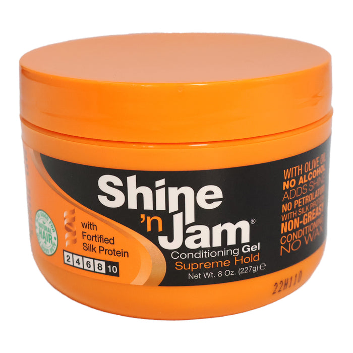 Ampro Shine n Jam Conditioning Gel Supreme Hold, 8 Oz.