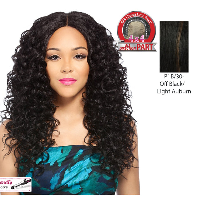 Iron Friendly Swiss Lace Front Wig Tereza,Mix Off BlackLight Auburn