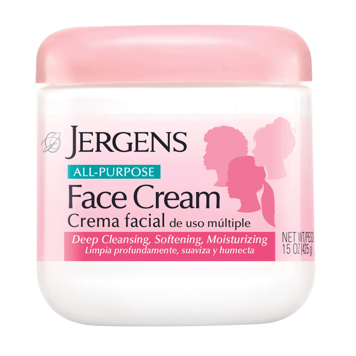 Jergens All Purpose Face Cream nourishing it to fight dryness 15 Oz.