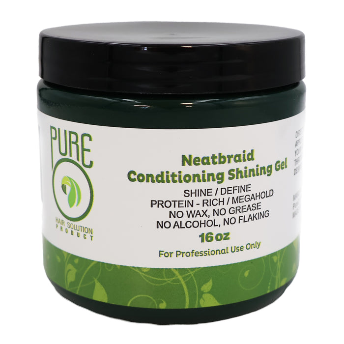 Pure O Natural Neat Braid Conditioning Shining Gel, 16 Oz.