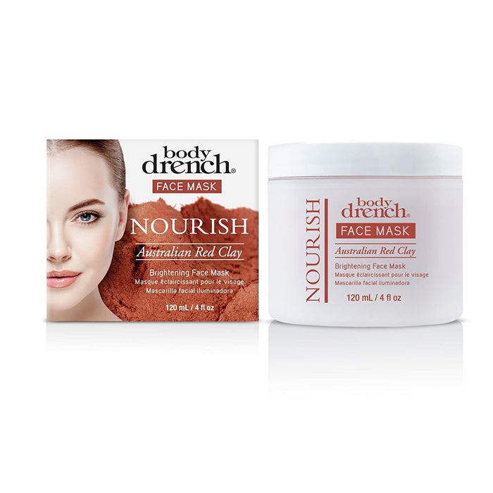 Body Drench Nourish Australian Red Clay Face Mask 4 Oz.