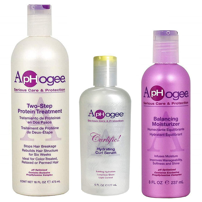 Aphogee Trio Two-step Protein Balancing Shampoo Treatment 16 Oz.