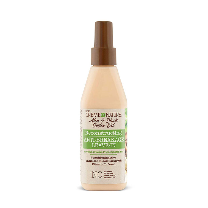Creme Of Nature Aloe and Black Castor Oil Reconstructing Anti-Breakage Leave-In, 8 Oz.