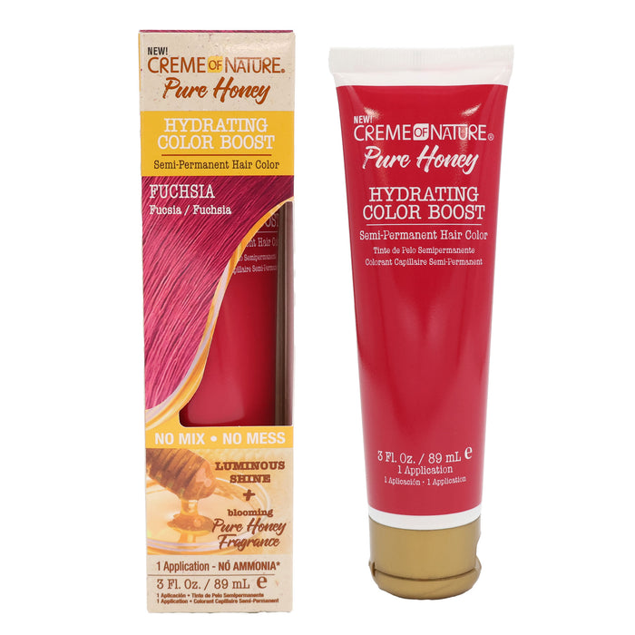 Creme Of Nature Pure Honey Semi-Permanent Hair Color, Fuchsia, 3 Oz.