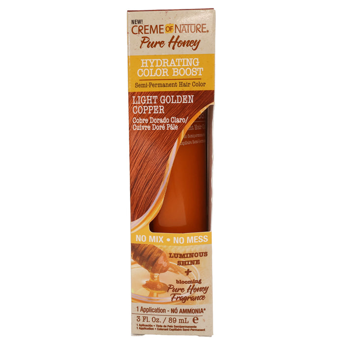 Creme Of Nature Pure Honey Semi-Permanent Hair Color, Light Golden Copper, 3 Oz.