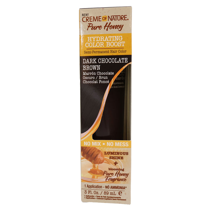 Creme Of Nature Pure Honey Semi-Permanent Hair Color, Dark Chocolate Brown, 3 Oz.
