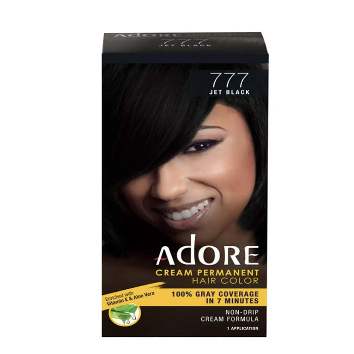 Adore Cream Permanent Hair Color,777,Jet Black