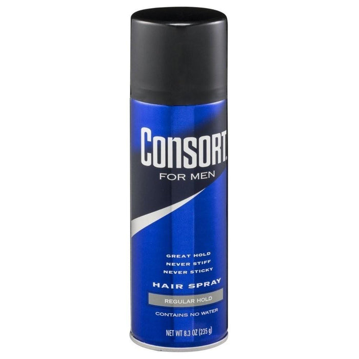 Consort For Men Hair Spray For Men Regular Hold Aerosol, 8.3 Oz.