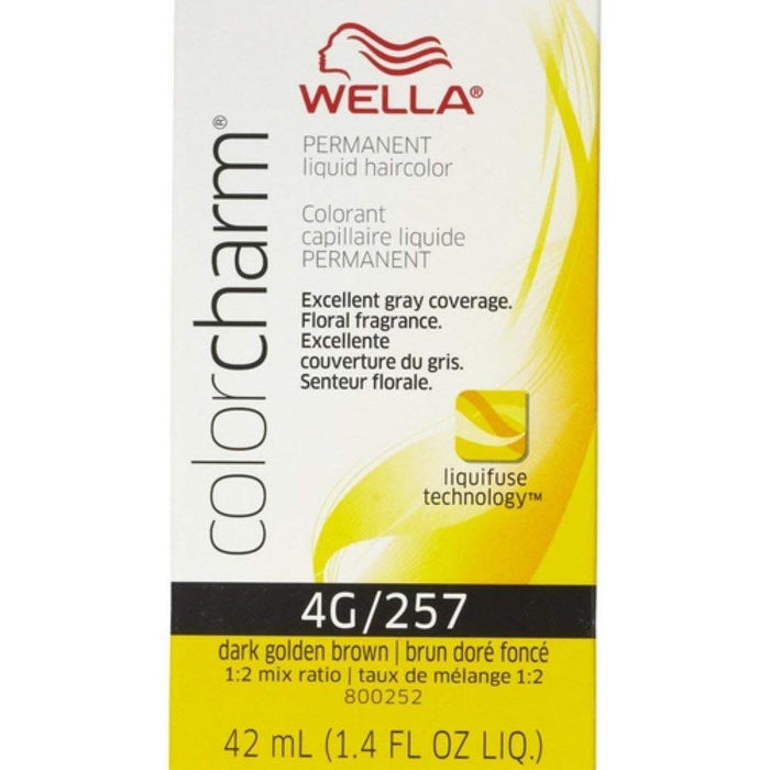 Wella Color Charm 4G/257 Dark Golden Brown, 1.4 Oz.