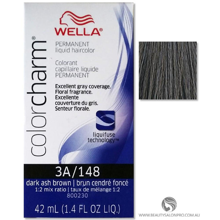 Wella Color Charm 3A/148 Dark Ash Brown, 1.4 Oz.