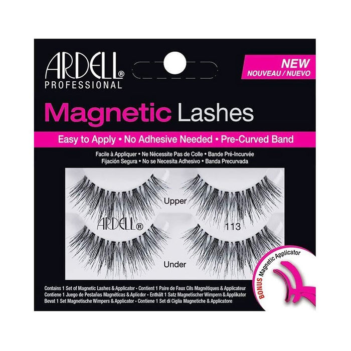 Ardell Professional Magnetic Wispies Double Lashes With Applicator, 113 Black