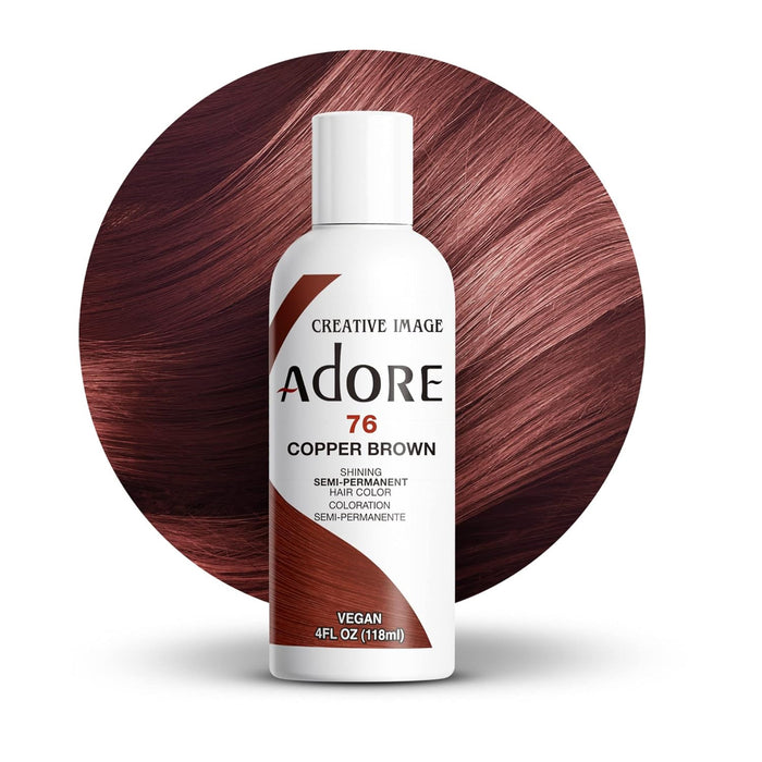 Adore Semi Permanent Hair Color,Copper Brown,76