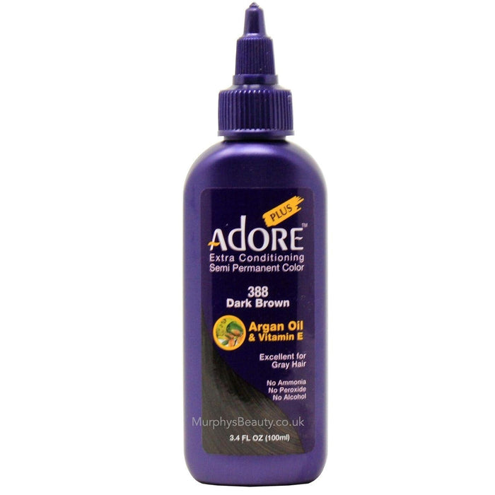 Adore Plus Semi Permanent Hair Color,Dark Brown,388