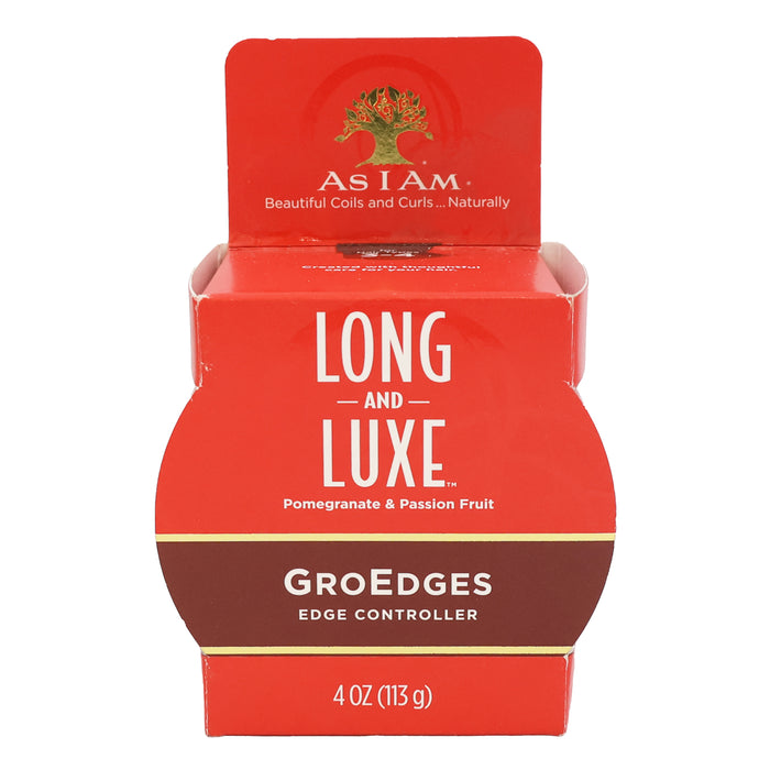 As I Am Long and Luxe Pomegranate and Passion Fruit GroEdges, 4 Oz.