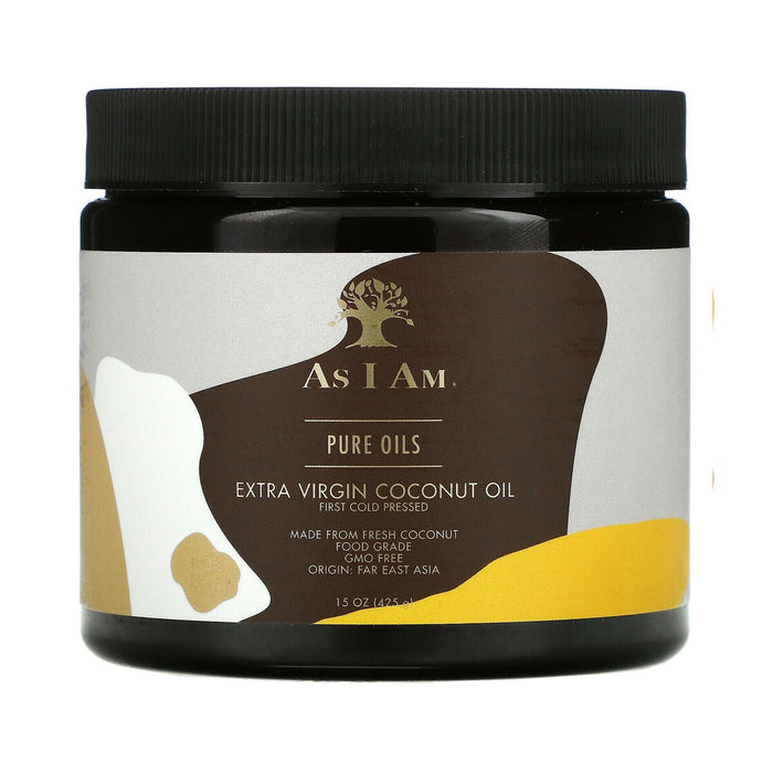 As I Am Pure Oils Extra Virgin Coconut Oil 15 oz