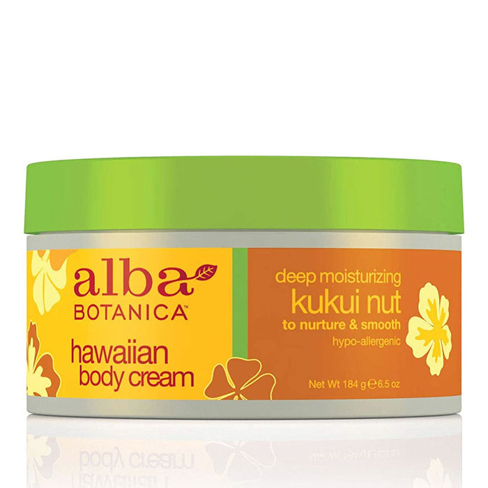 Alba Botanica Hawaiian Kukui Nut Body Cream 6.5 Oz.