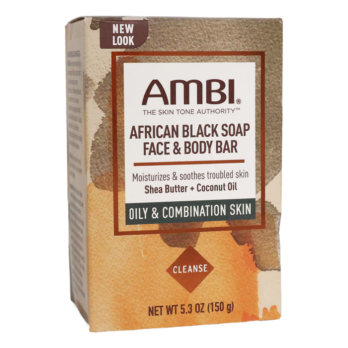 AMBI African Black Soap Face Body, 5.3 Oz
