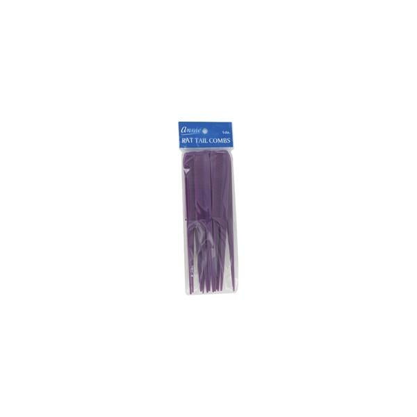 Annie Comb Rat Tail Purple, 12/PK