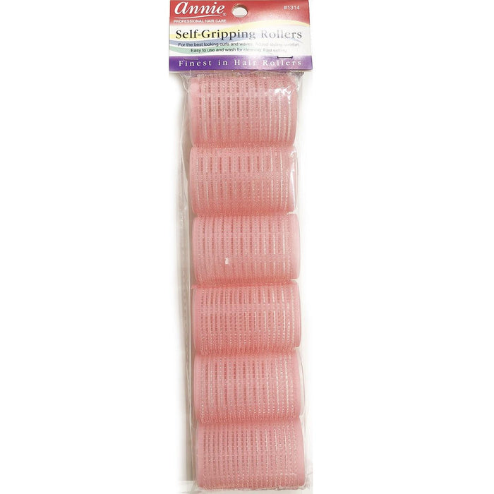 Annie Self-Gripping Rollers Pink 1 5/8". 6/PK