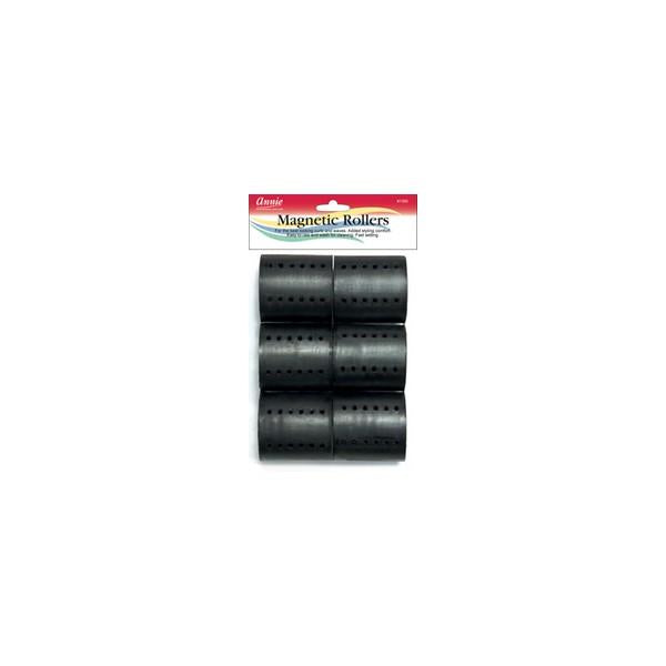 Annie Magnetic Rollers 2 1/2" Black, 6/PK
