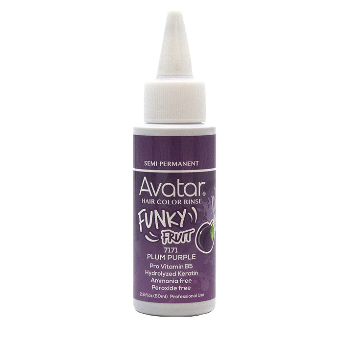 Avatar Funky Fruit Semi Permanent Hair Color Plum Purple, 2.8 Oz.