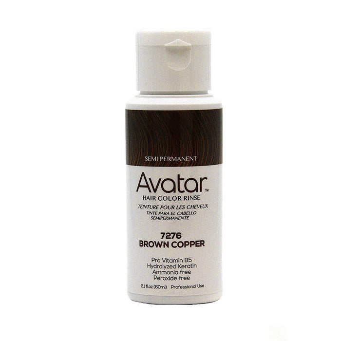 Avatar Semi Permanent Hair Color Rinse Brown Copper, 2.1oz