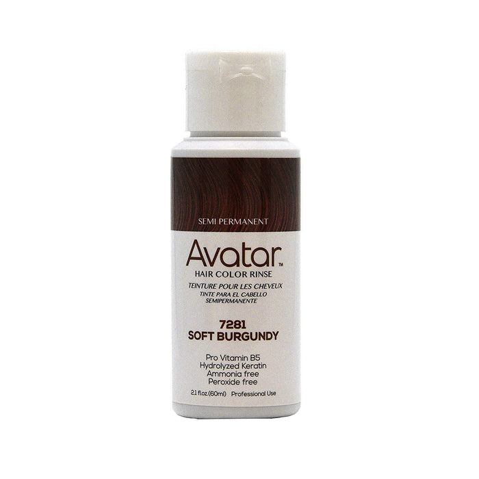 Avatar Semi Permanent Hair Color Rinse Soft Burgundy, 2.1 Oz.