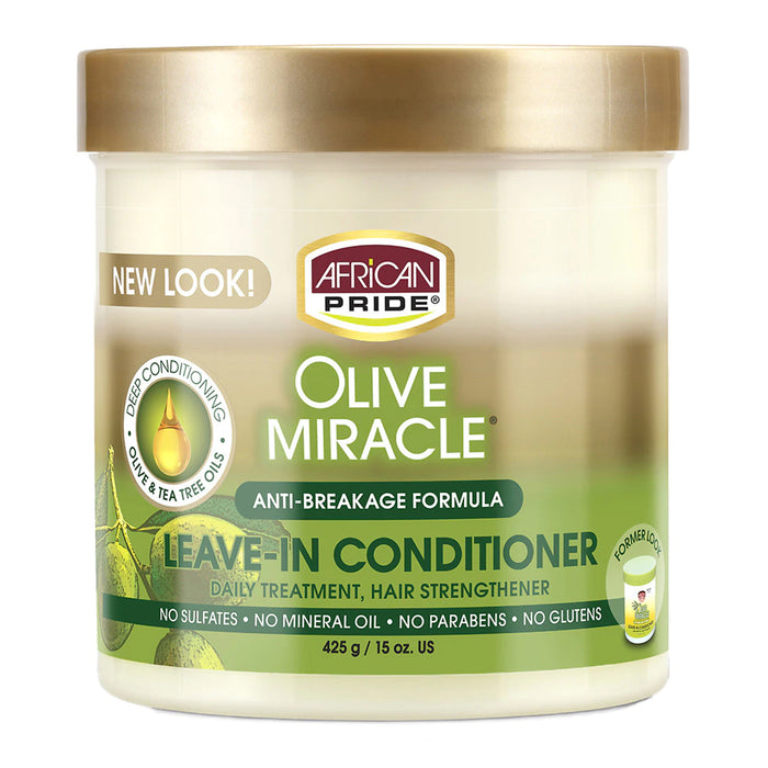 African Pride Olive Miracle Leave In Conditioner, 15 Oz.