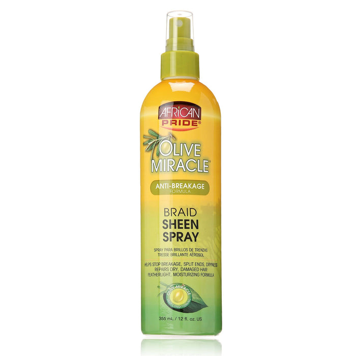 African Pride Olive Miracle Braid Sheen Spray, 12 Oz.