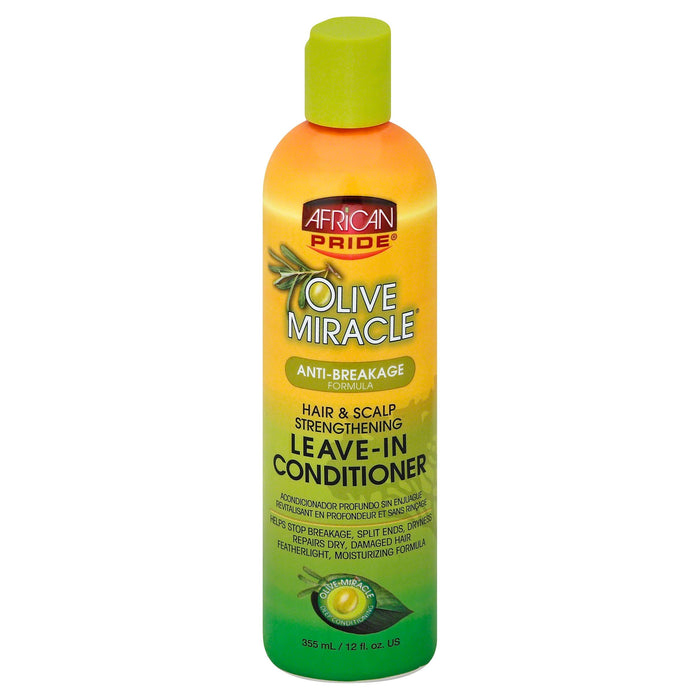African Pride Olive Miracle Leave In Conditioner, 12 Oz