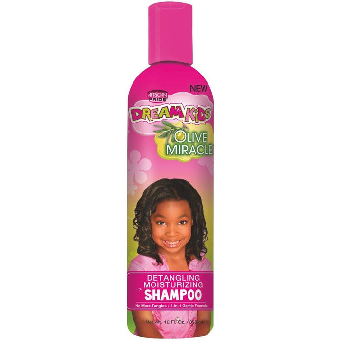 African Pride Olive Miracle Dream Kids Shampoo, Moisturizing, Detangling, 12 Oz